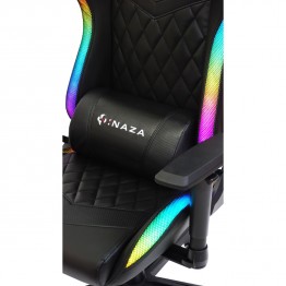 Scaun gaming Inaza Rainbow, iluminare RGB, negru